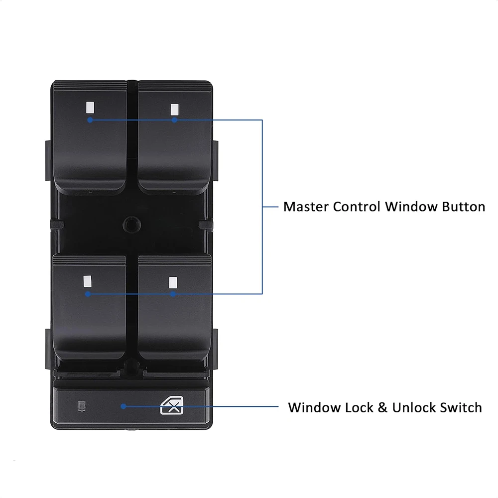 For Chevrolet Silverado 1500 2500HD 3500HD Traverse HHR GMC Sierra 2007-2017 Power Master Window Switch Control Button 20945129