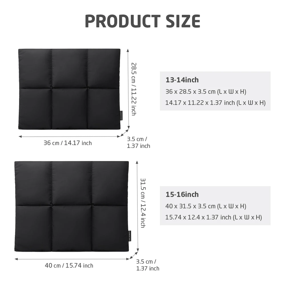 Comfyable Puffy Laptop Bag 13 14 15 Inch, For MacBook Air Xiaomi HP Shorkproof Resistant Ultra Light Fluffy Notebook Sleeve Case