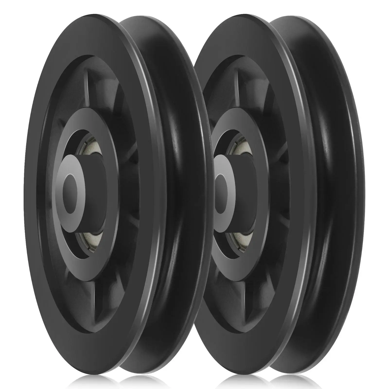2Pcs Gym Pulley Wheel Replacement Heavy-Duty Nylon Smooth Pulley System Part for Fitness Equipment Cable Weight Stacks