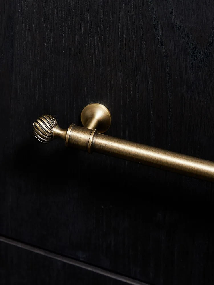 

Brass handle wardrobe door French retro long style antique bronze color Middle antique style drawer cabinet kitchen handle