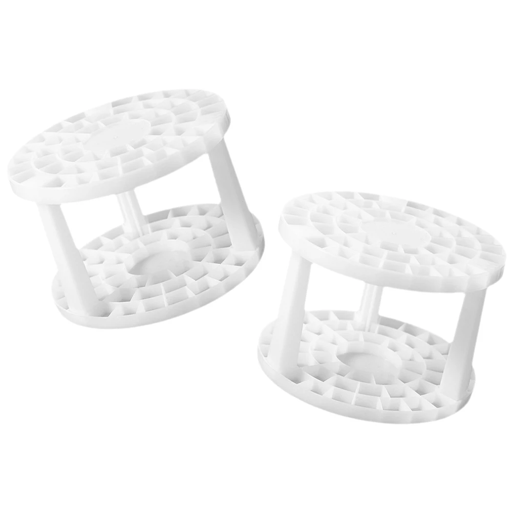 Round Pen Stand 2Pcs Plastic Paint Brush Holder For Home School Storage Rack Drawing Marker Organizer White
