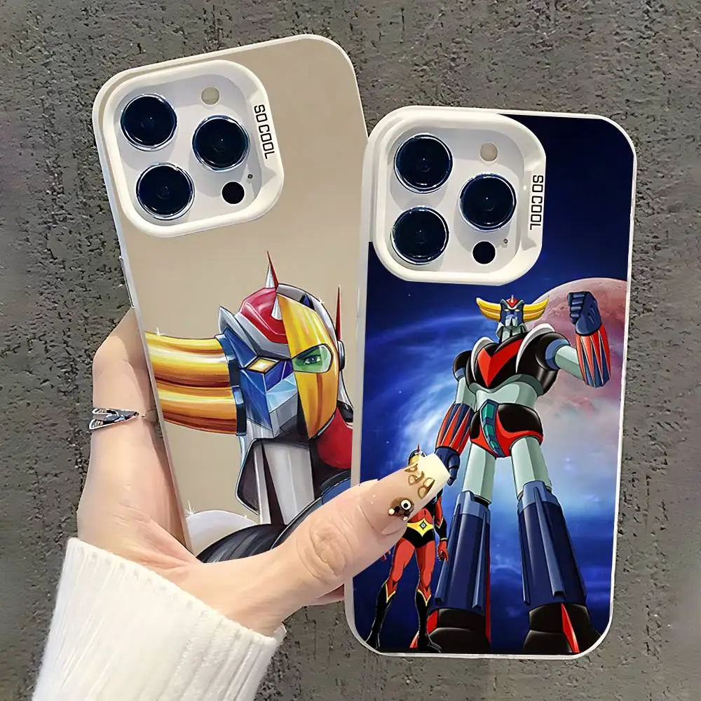 

UFO Robot G-Goldorak Phone Case For iPhone 17,16,15,14,13,12,11,Pro,XS,Max,Plus,Mini,SE White Candy Matte Shockproof Cover