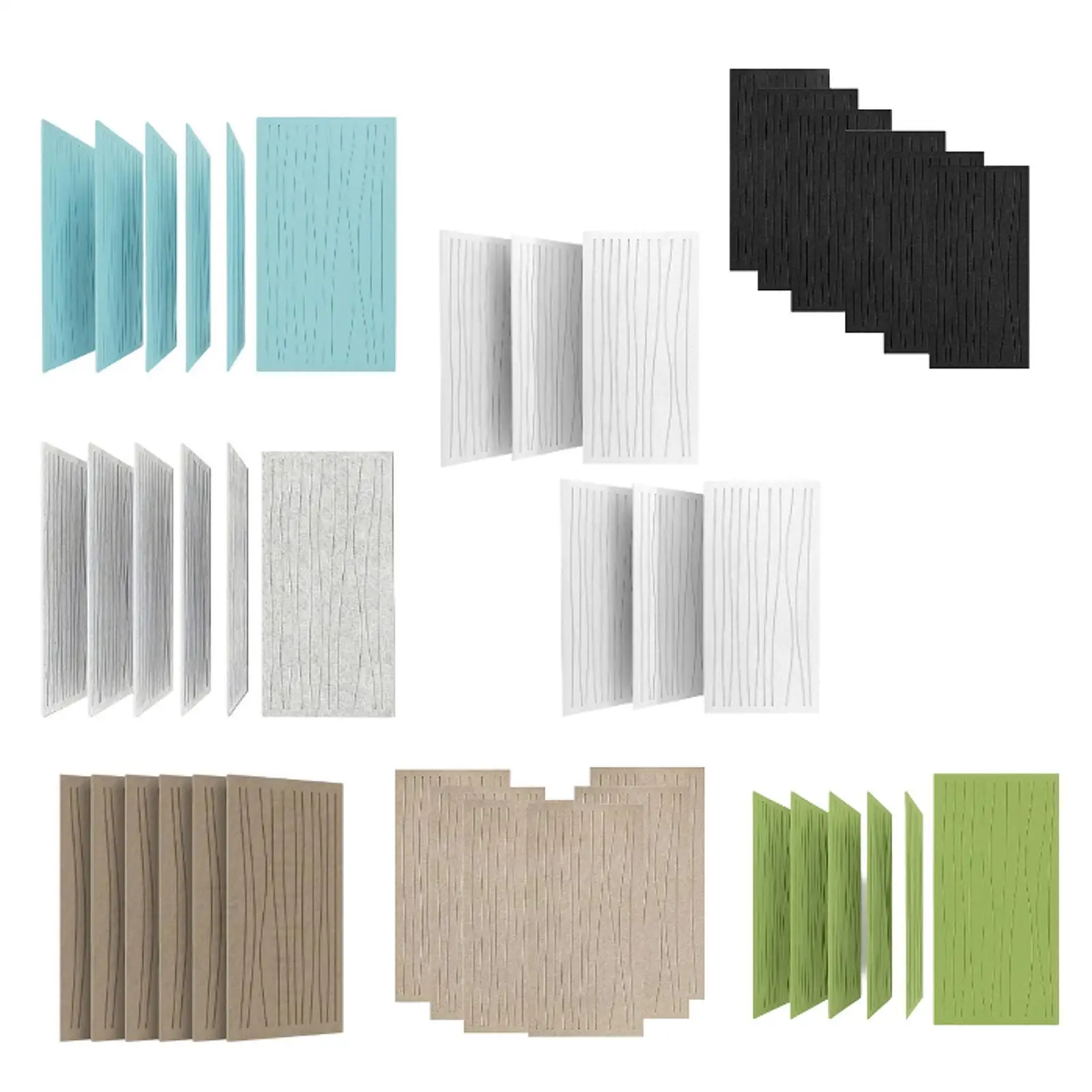 6Pcs Art Acoustic Wall Panels for Noise Reduction Multipurpose Decor Simple Installation Sound Absorbing for Ceiling Studio