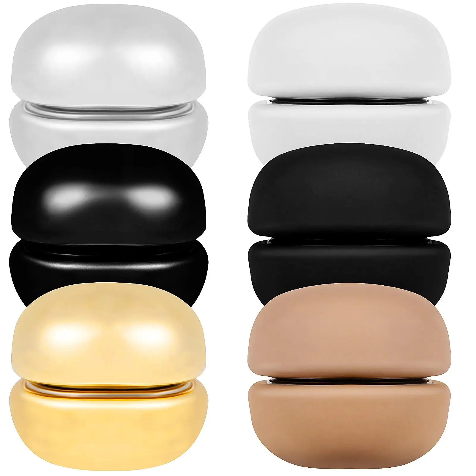 

6 Pairs Magnetic Snaps Bandana Buckle Apparel Buttons For Clothes Hat Pin Women's Fridge Magnets