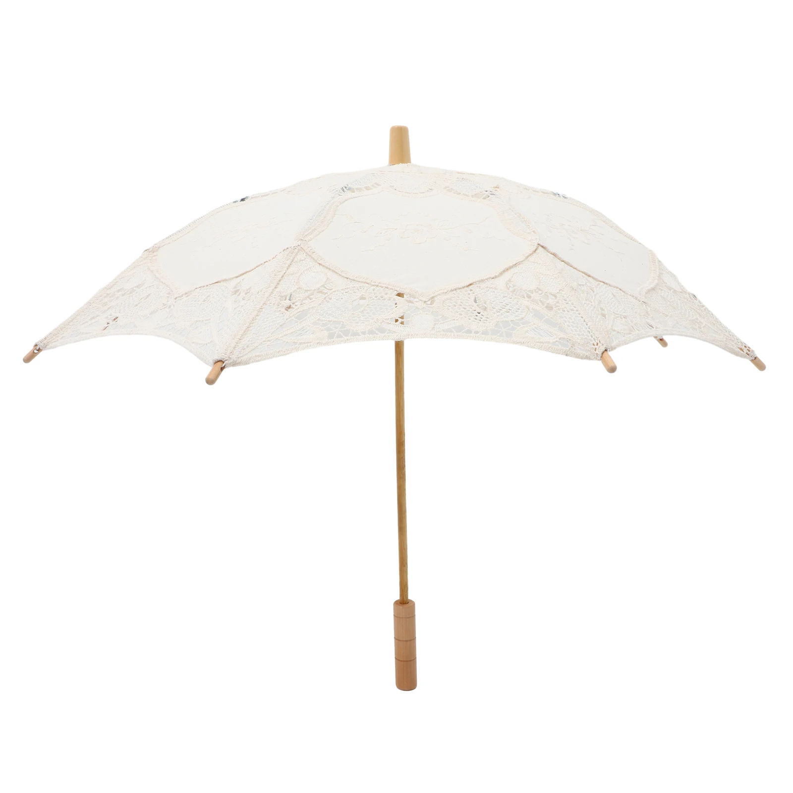 

Lace Umbrella White Cotton Large Size Photography Props Bridal Wedding Decorative Flower Parasol Girls Festival Dance Soft