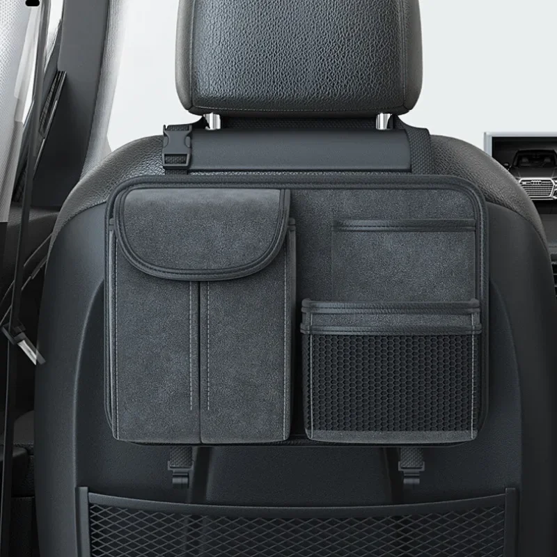 Multifunctional Car Seat Storage Bag Leather Storage Bag Car Back Seat Organizer Hanging Pocket Auto Accessories