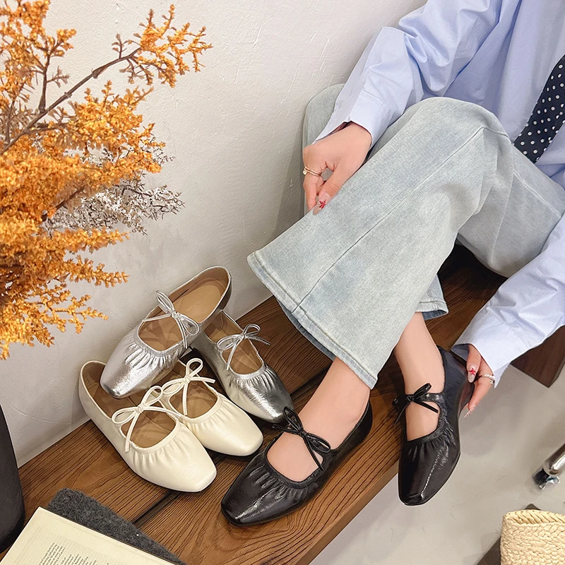 

Butterfly Bow Women's 2025 New Summer Flat Premium Single Shoes