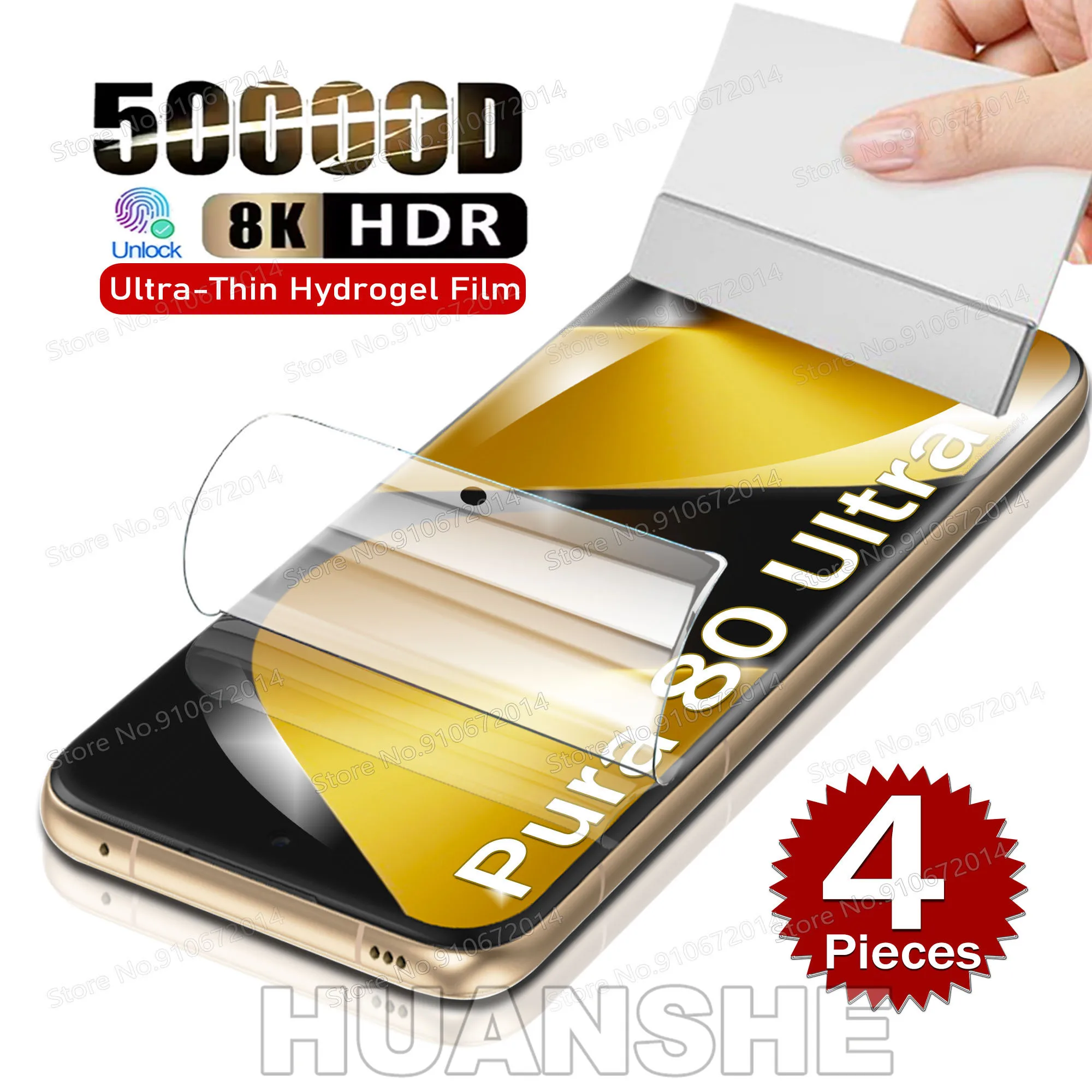 

4PCS Hydrogel Film Screen Protector for Huawei Pura 80 Ultra/70/P60/P50/P40/P30 Pro Lite/80 Pro Plus 5G