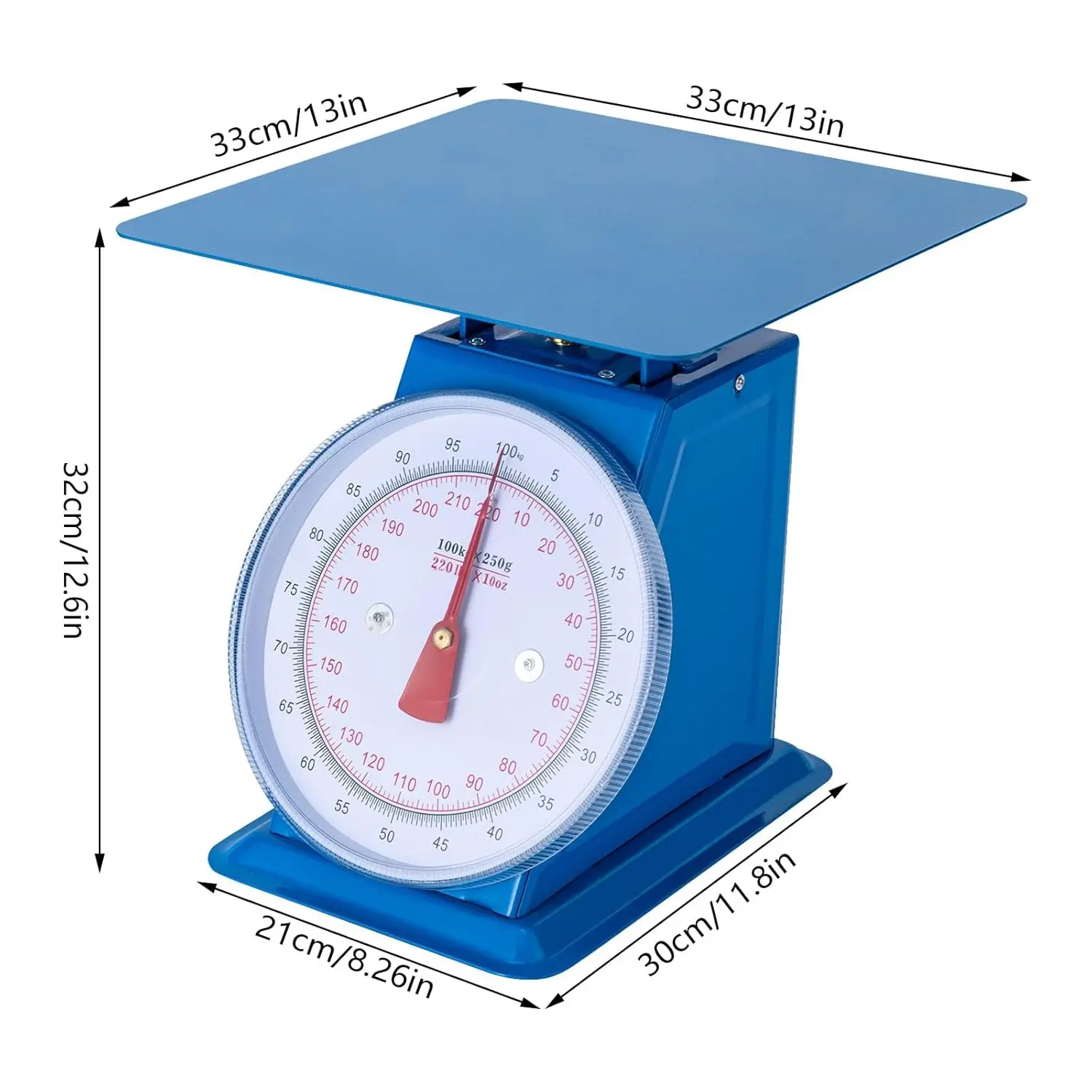 

Heavy Duty Portion-Control Food Scale Mechanical Kitchen Scale 220LBS with Weighing Pan