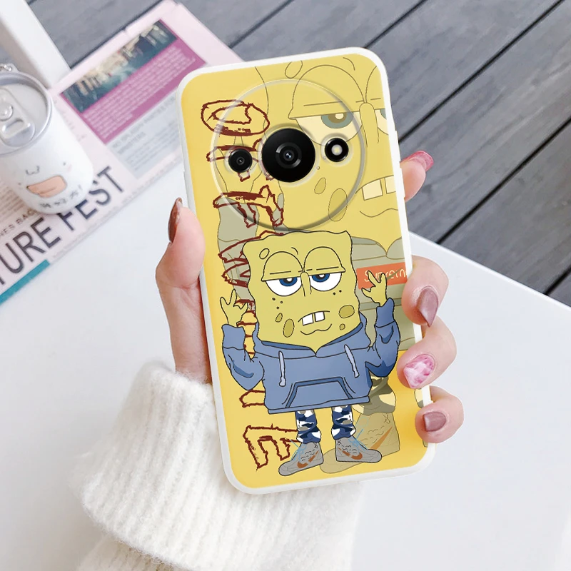 Coque souple en TPU pour Xiaomi Redmi A3, dessin animé, Bob l\'éponge, kk, étoiles, drôle