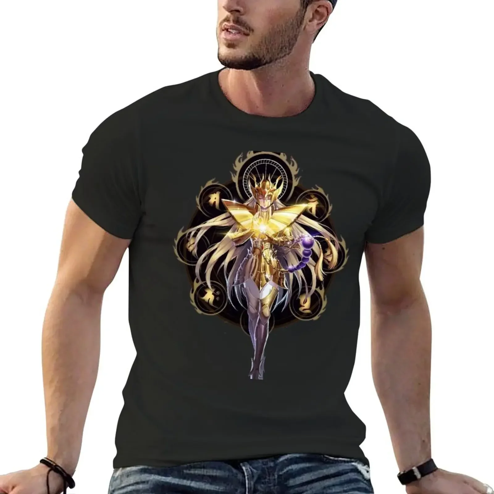 Virgo shaka T-Shirt anime figures sweat summer top graphic t shirts T-shirt men