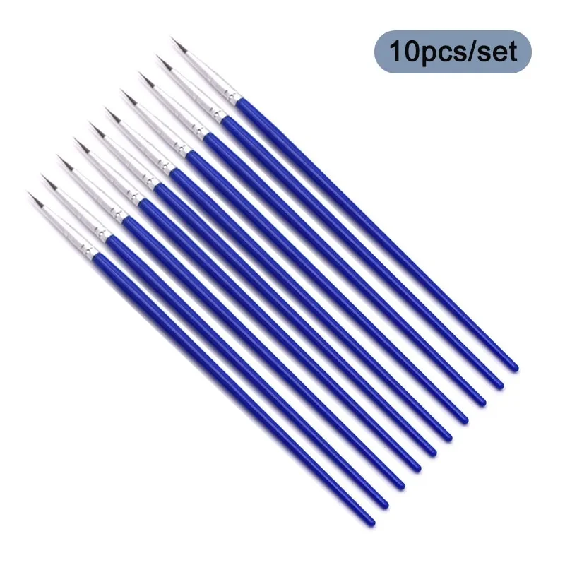 10-40Pcs Fine Oil Painting Brush Acrylic Painting Digital Painting Children's Environmental Nylon Brush Row Pen Stationery