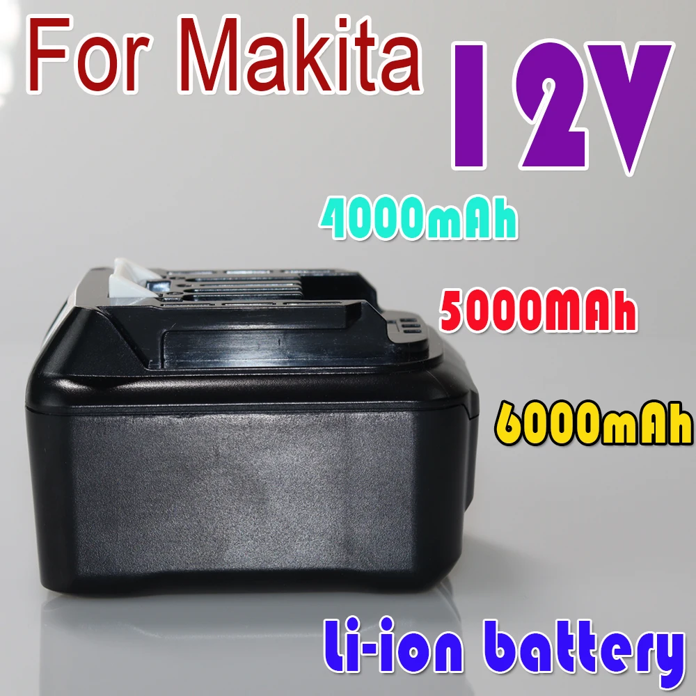 4000/5000/6000mAh for Makita 12V Rechargeable Lithium Battery BL1021B BL1041B BL1015B BL1020B BL1040B 197402 Power Tools