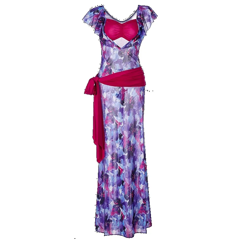 Customized Belly Dance Dress 2025 New Printed Shaabi Baladi Cute Robe Practice Outfit Bellydance Costume Indian Clothes Women