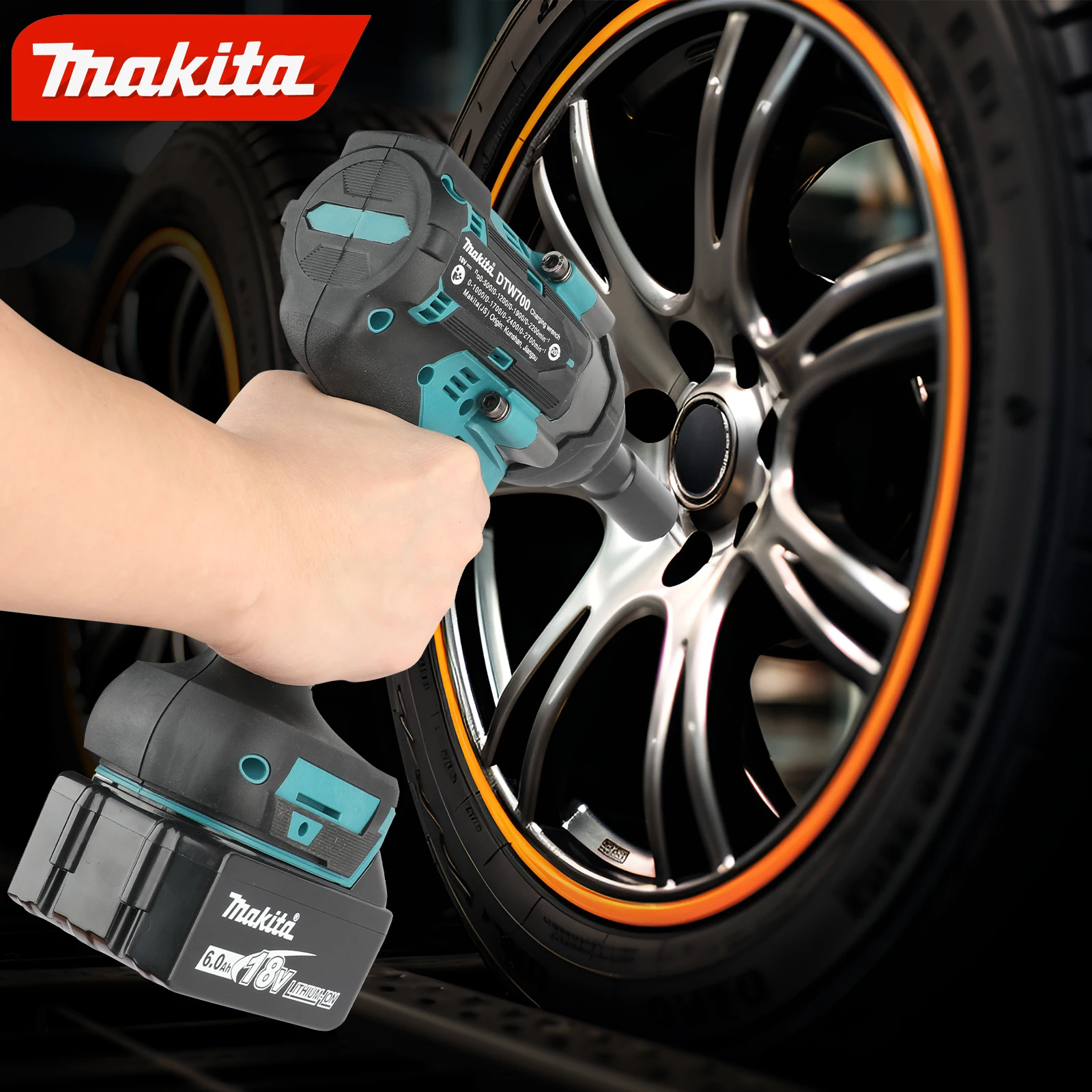 

Makita DTW700 brushless impact wrench lithium electric auto repair wind cannon electric wrench rack machine repair