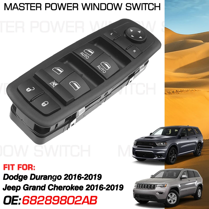 

Power Window Control Switch Button 68289802AB 11 Pins For Dodge Durango Jeep Grand Cherokee 2016 2017 2018 2019 68319802AB