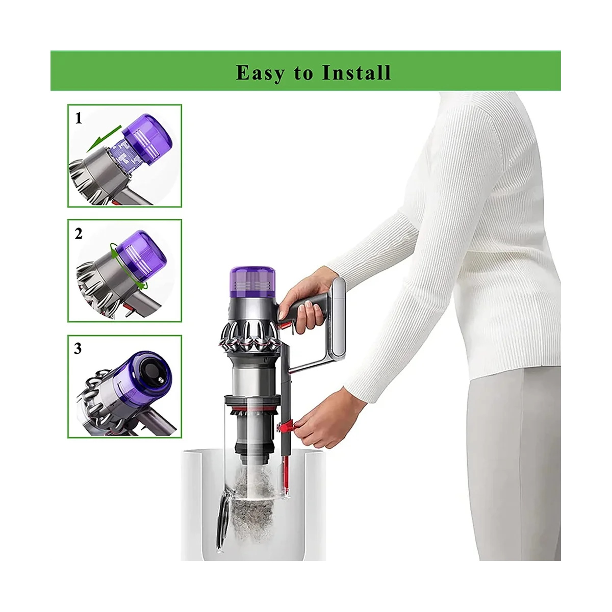 مكنسة كهربائية استبدال مرشح ، فلتر ل V11 SV14 الحيوان المطلق عزم الدوران محرك V15 كشف