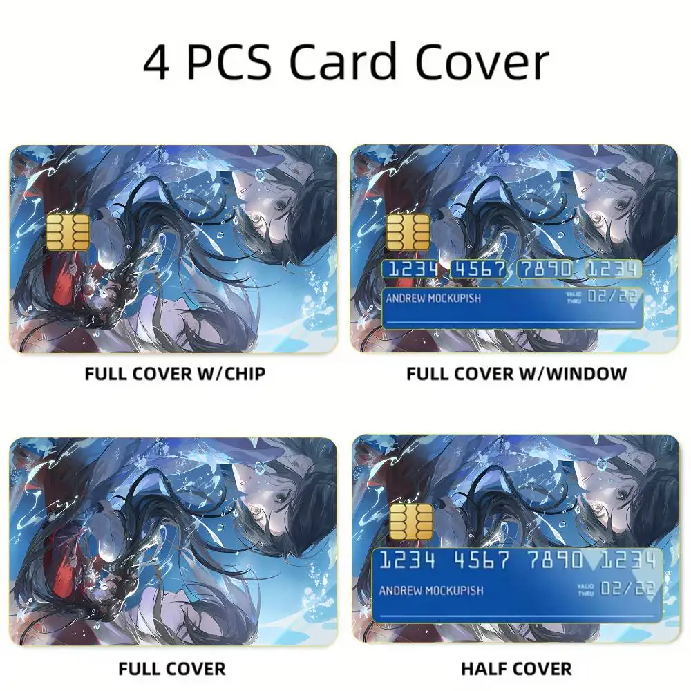 H-Heaven oficiales pegatinas de tarjetas de bendición para tarjetas de crédito bancarias de débito Metro Bus Pass pegatina decoración cubierta 4 Uds piel de tarjeta