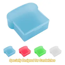 Bread Box Microwaveable Transparent Toast Shape Food Container Sandwich Toast Box Kids Worker School Breakfast Lunch Bento Box