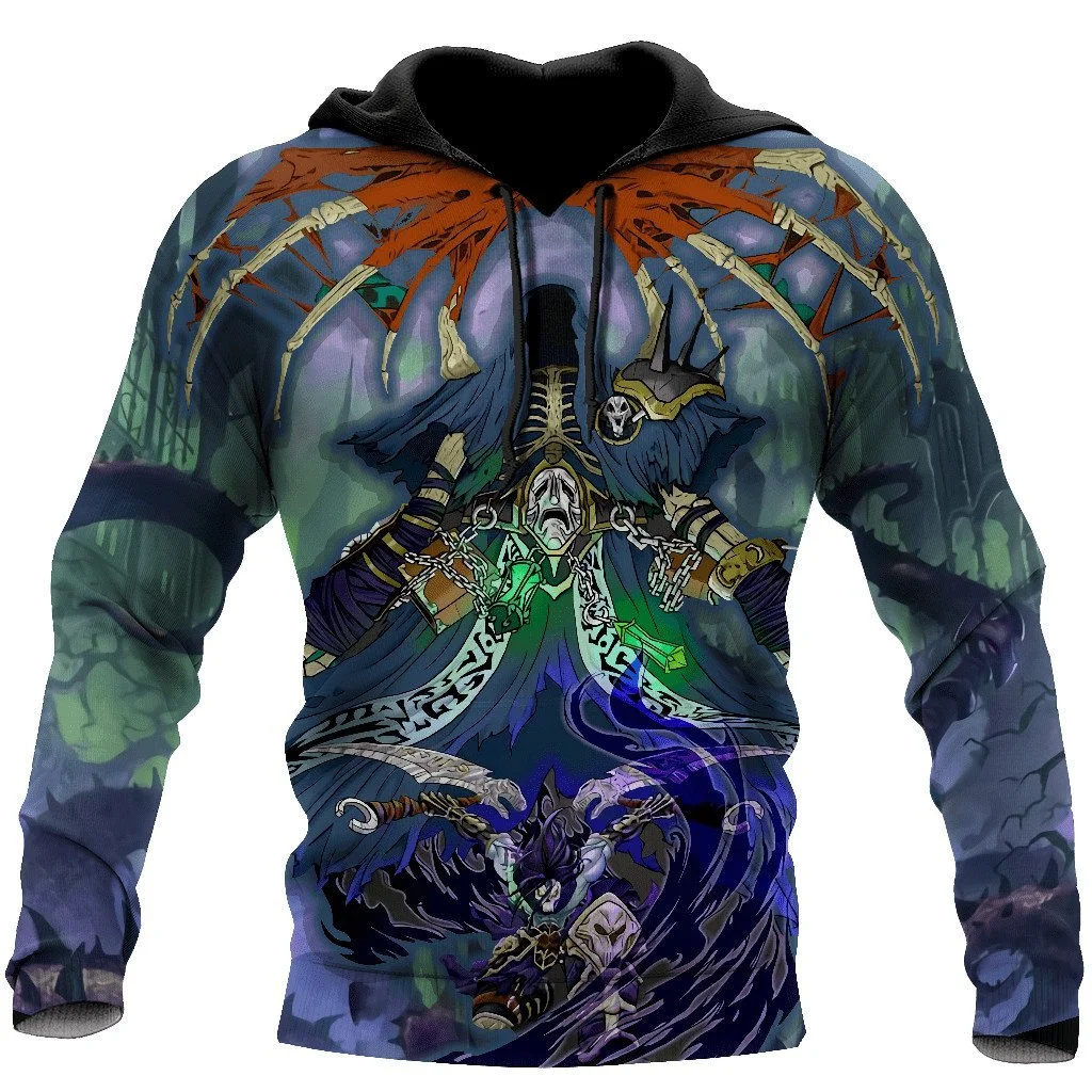 Men's Punk 3D Print Hoodie Spring and Autumn Skull Streetwear Horror Goth Skeletons Graphic Pullover Tops Oversize High-quality