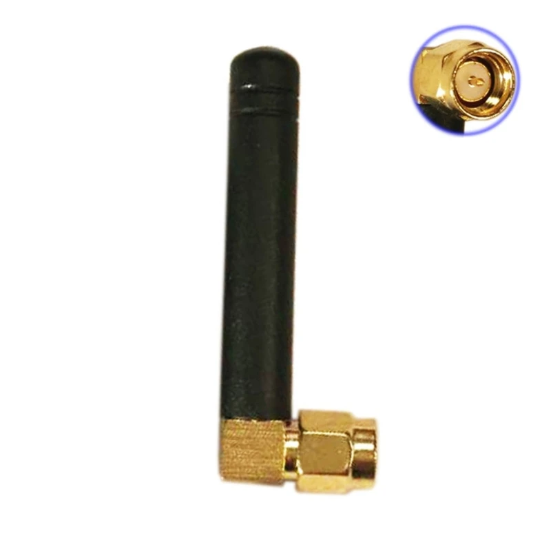 2024 New SMA Connector GSM Antenna 3dBi 2400-2500MHz 5cm Length SMA Male Elbow Connector fitting for Mini PCI Card Camera USB