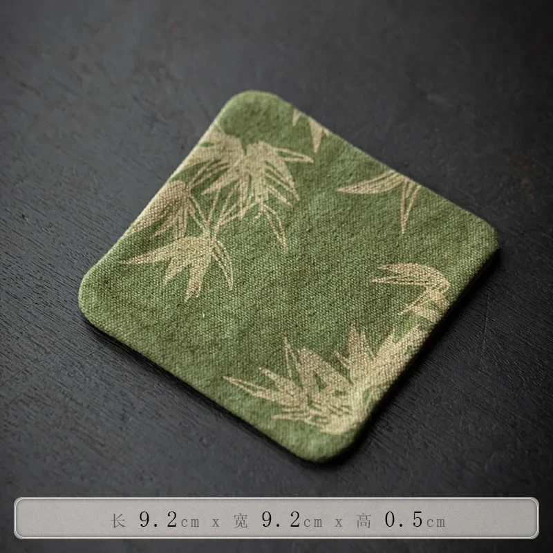 Chinese Vintage Tie-Dye Fabric Tea Coasters Heat-Resistant Mats Teacups Tea Tables Tea Ceremony Anti-Scalding Table Mats