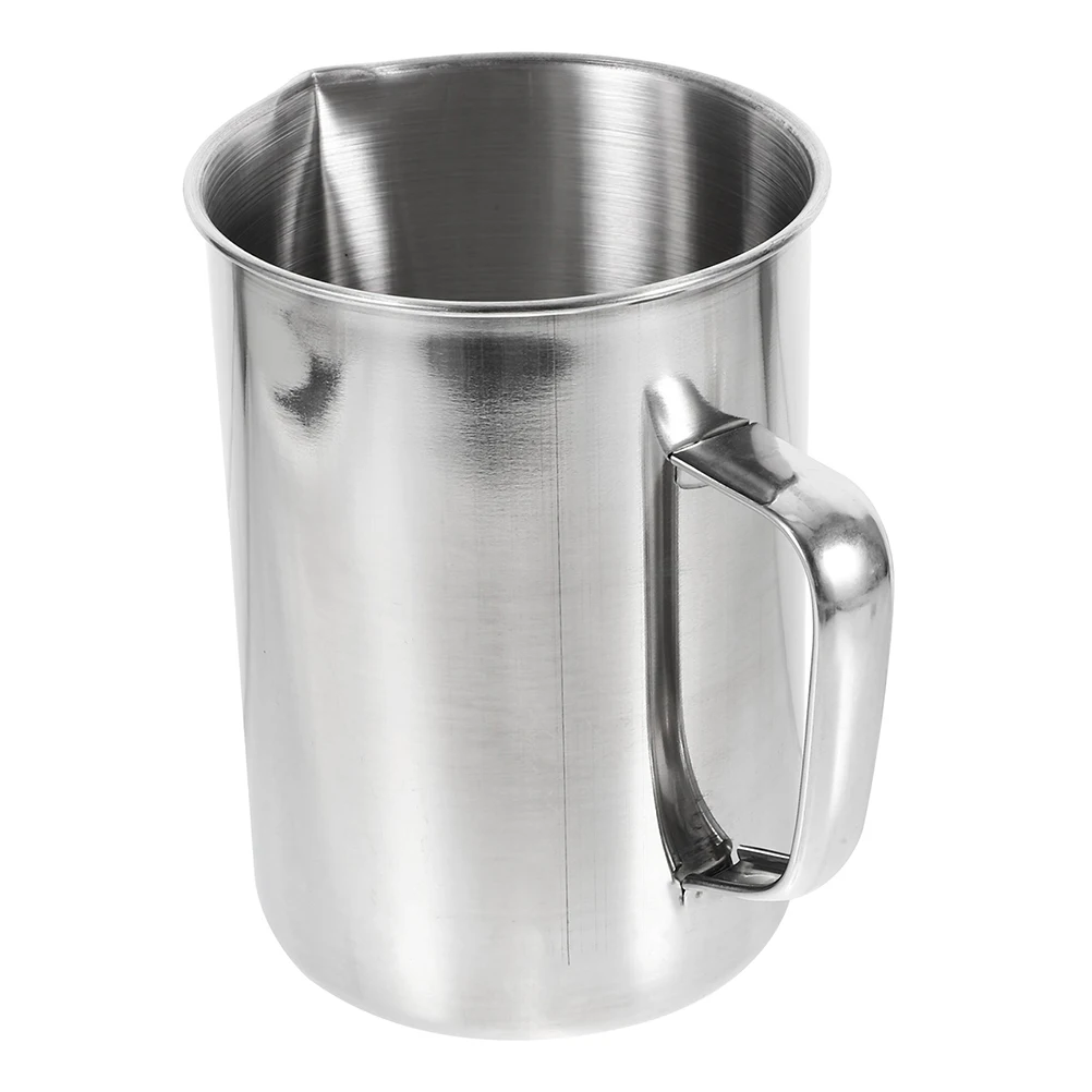 

1pcs Stainless Steel Wide-Mouthed Measuring Cup Wide Measuring Cup Mouth Laboratory Beaker Scale Tool for Kitchen Baking
