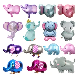 Cartoon Animal Elephant Foil Balloons Elephant Head Ballon Baby Shower Kids Toy Happy Birthday Party Elephant Theme Decoration