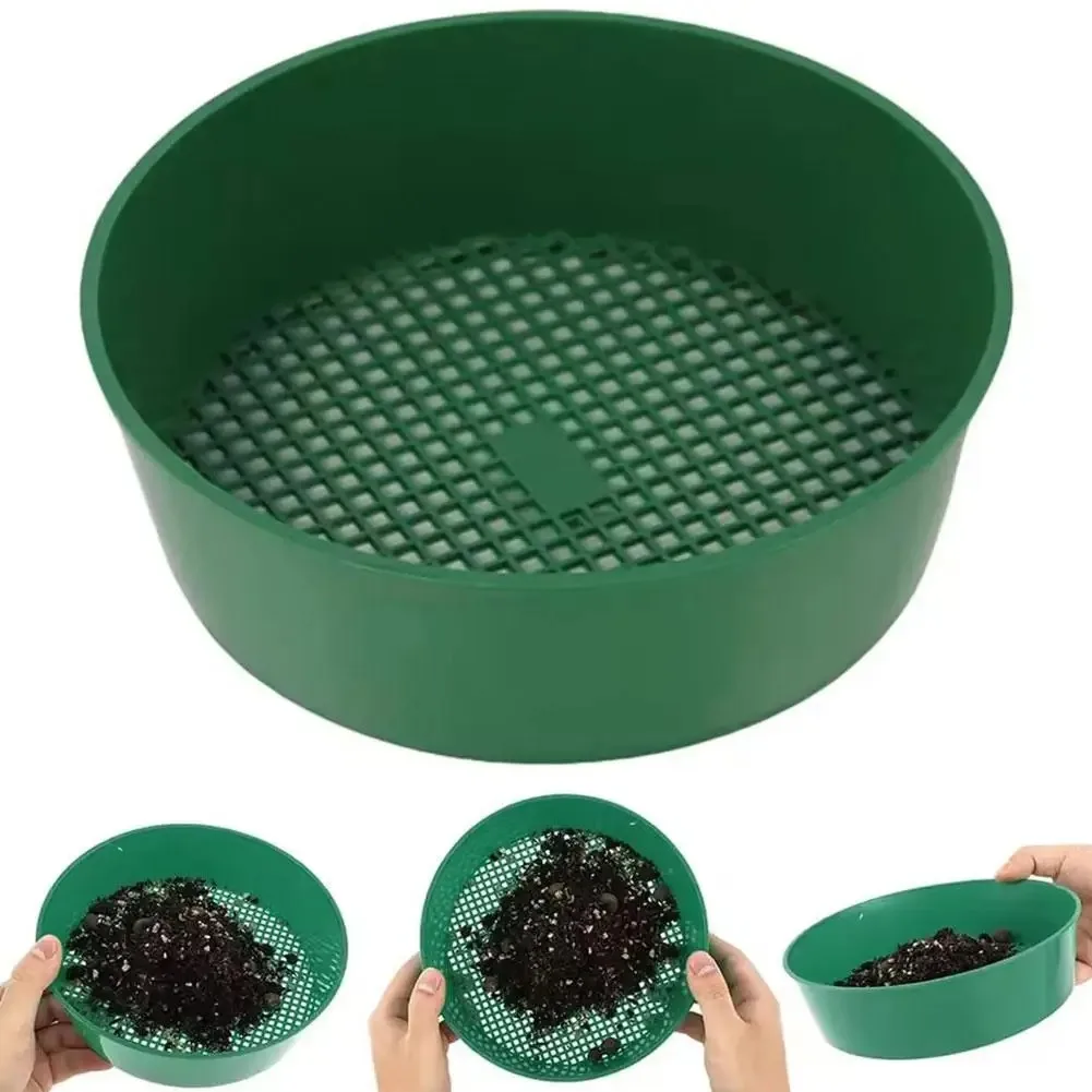 1/2Pcs Plastic Soil Sieve Filter Mesh for Soil Stone Sifting Filtration Home Garden Flower Plant Nursery Tools