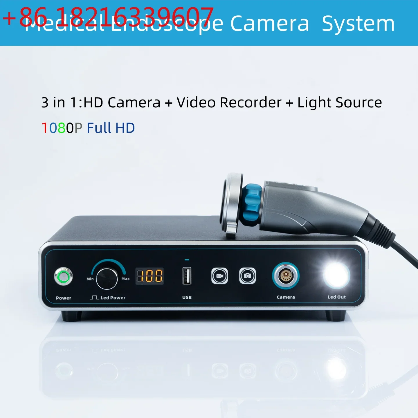 YAO FHD Surgical Endoscopic Camera and Imaging Recording System for Veterinary ENT Hysteroscopy Cystoscopy Laparoscopy Surgery