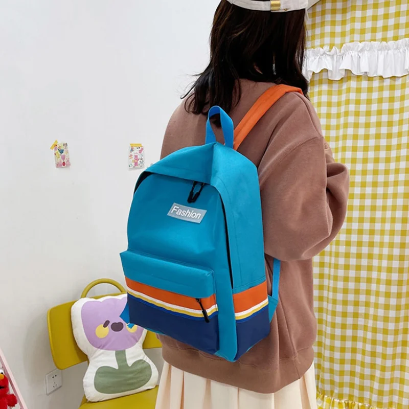 Waterproof Youth School Bag Nylon Canvas Versatile Backpack Fashion Girls Backpack Female Shoulder High School School