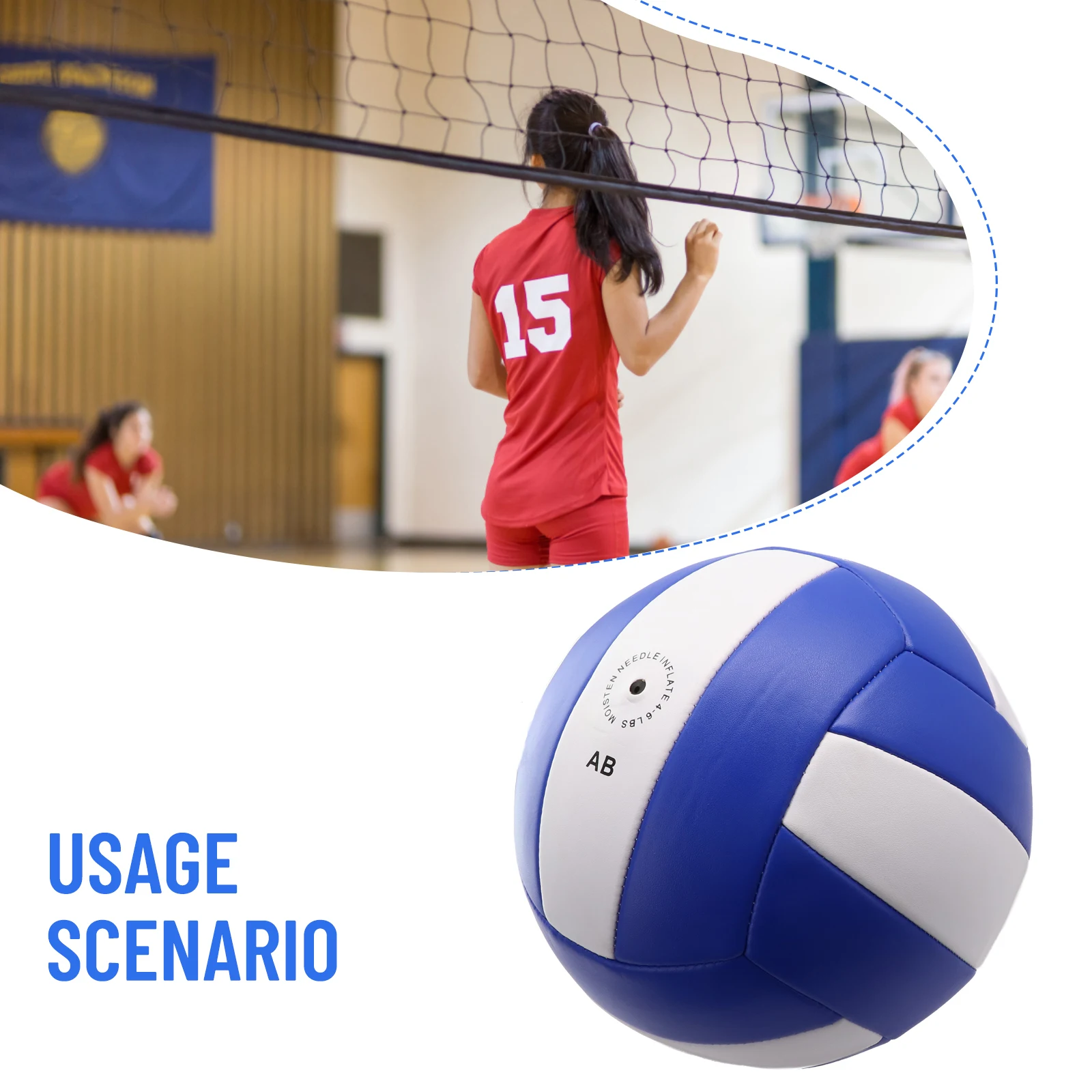Size 5 Official Volleyball for Indoor Training Outdoor Recreation For Beach Volleyball PVC Rubber Composite Machine Sewn Ball