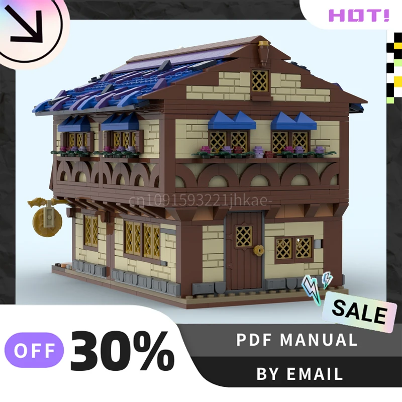 [1496PCS] Customized MOC Inn Plain Sight Creative Building Blocks Set STEM Educational Toys Construction Model Kit Birthday Gift