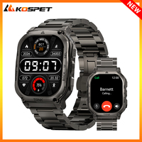 2024 Original KOSPET TANK M3 Smartwatches Men Smart Watch 480mAh AMOLED AOD Bluetooth Call Waterproof Electronic Digital Watches