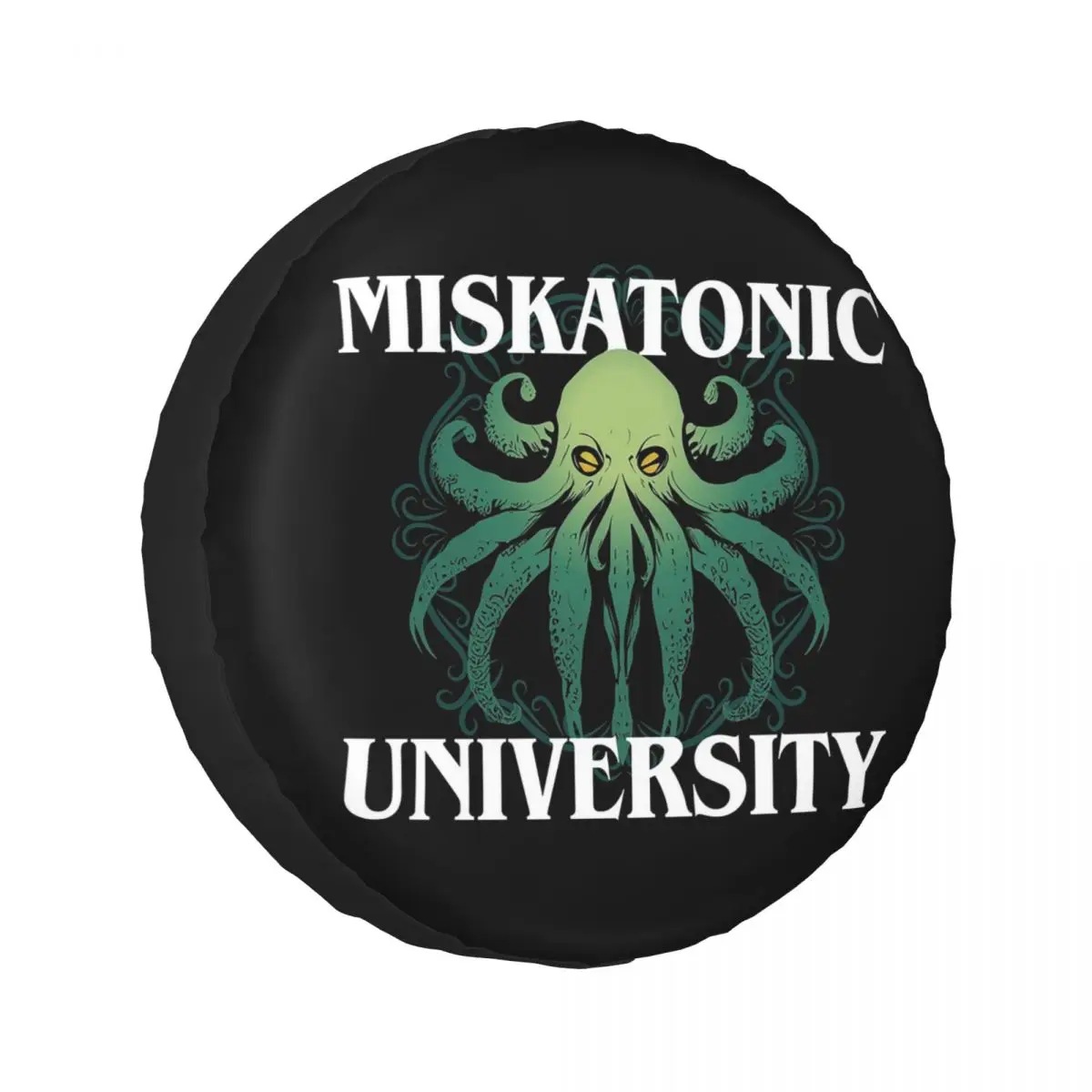 

Чехол для запасного колеса Cthulhu Necronomicon Miskatonic University Cthulu для Jeep SUV RV 4WD Trailer 4x4, защитные чехлы для колес