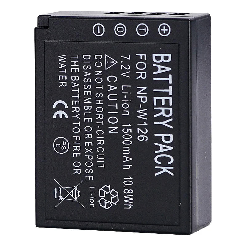 Baterai Kamera 7.2V 1500MAh untuk Baterai Fujifilm X-PRO2 X-T2 X-A3 X-A10 X100F X-T20 XE3 NP-W126S