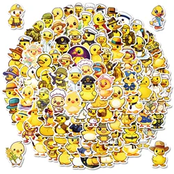 100pcs Cartoon Little Yellow Duck Graffiti Creative Cute Suitcase Skateboard Bicycle Waterproof Sticker