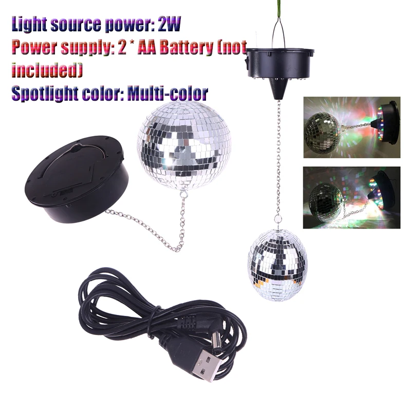 

1 Piece Metal DIY Decoration Disco Ball Rotating Motor 5RPM Battery Powered Mirror Ball Motor Ball Christmas Party Supplies