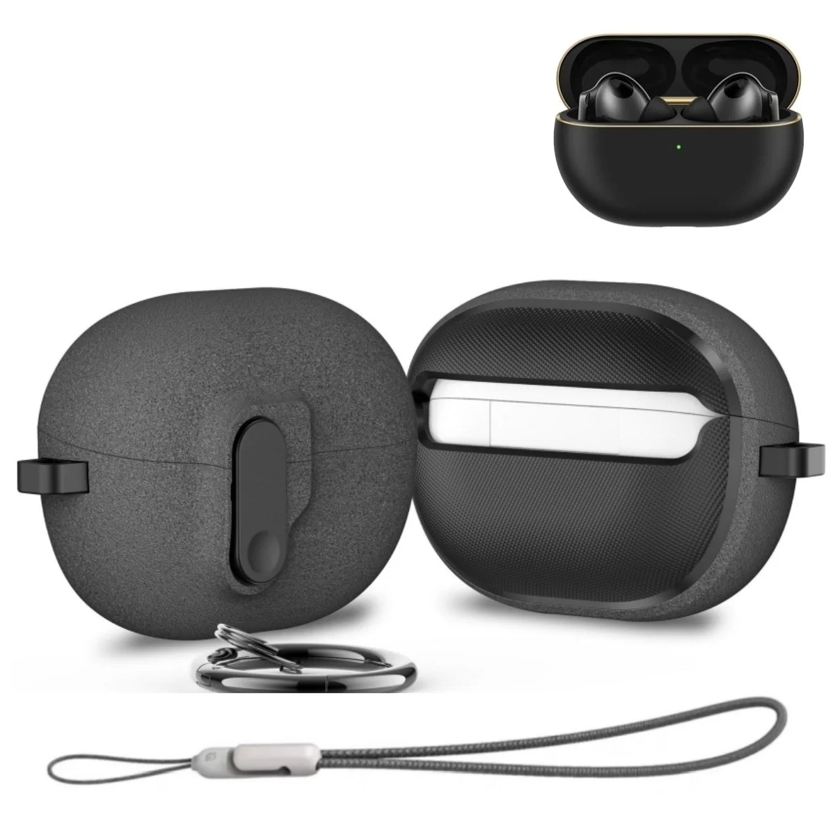 capa-de-luxo-para-huawei-freebuds-pro-4-pro-3-capa-de-fone-de-ouvido-com-chaveiro-capa-protetora-a-prova-de-choque-com-cordao-cinza-escuro