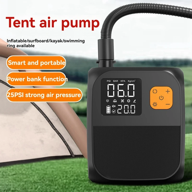 NEW-Portable Electric Air Pump 80W 8000Mah Battery Inflator For Paddle Boards, Boats And Kayaks Regular Bag