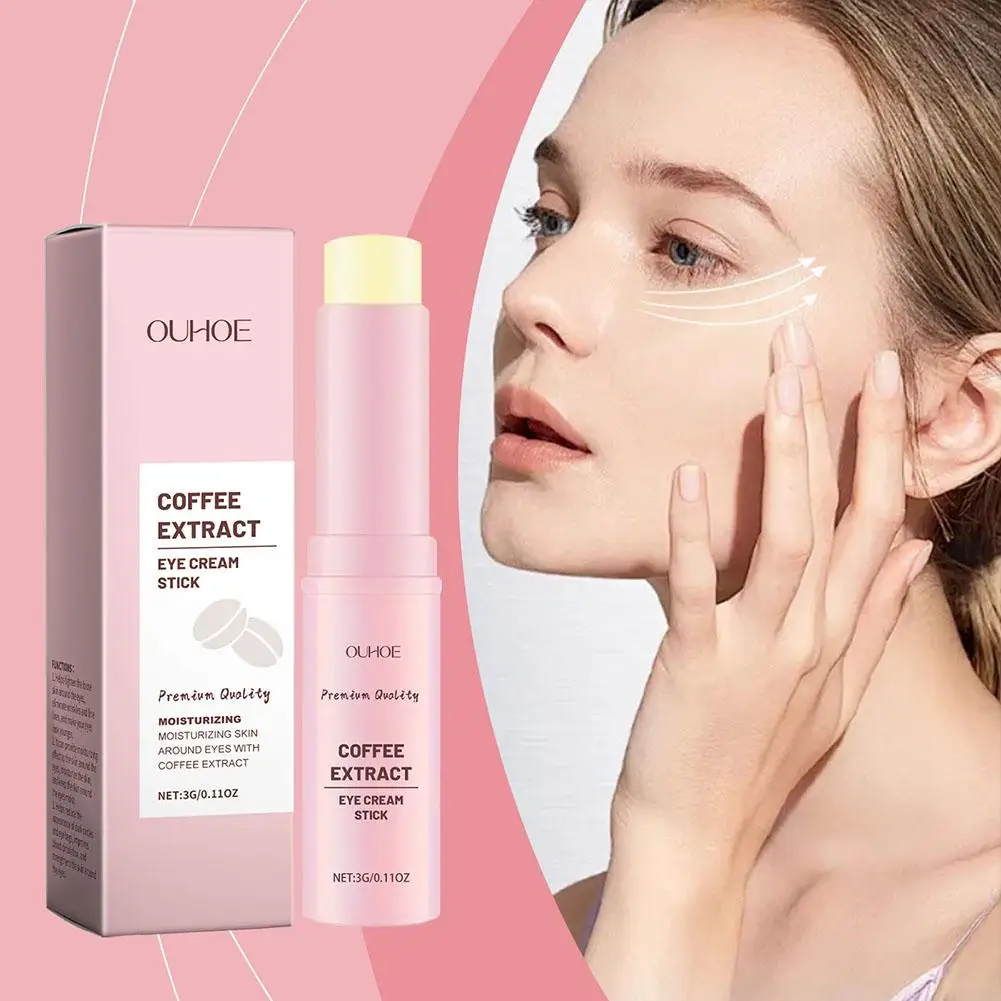 OUHOE Coffee Extract Eye Cream Anti Puffiness Remove Eye Bags Fade Dark Circles Whitening Line Skin Stick Fine Care Moistur D0A1