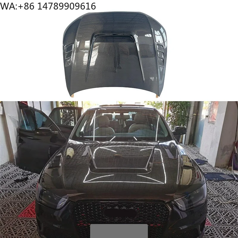 High-end Custom Body Kit For Old-to-New ConversionFor A4 S4 B8.5 High Quality Double Side Carbon Fiber Engine Hood Bonnet Engin