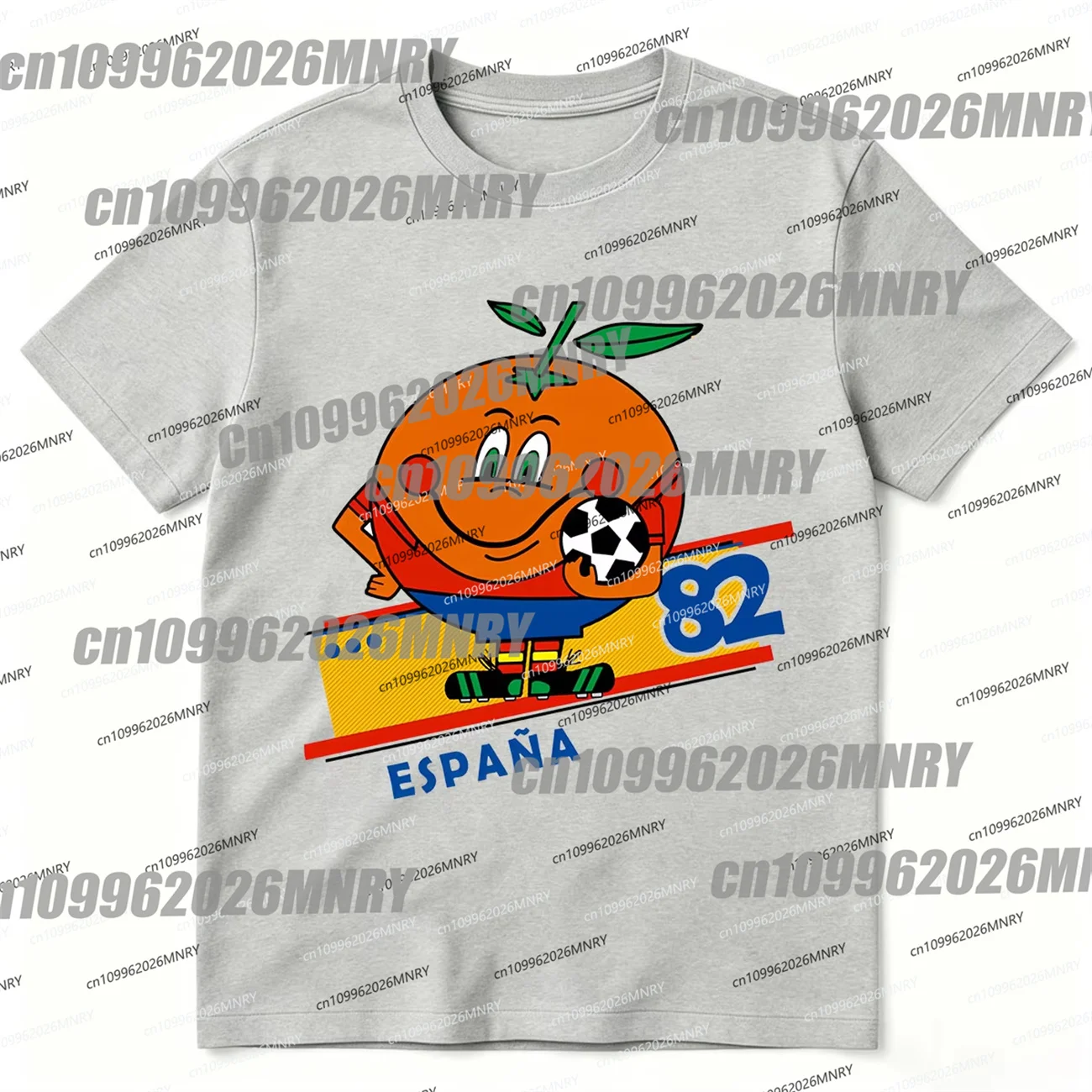 Naranjito Espana 82 Spain Mascot 1982 Football Funny T-shirt Men's Women Clothing Fashion Cotton Oversized Short Sleeve T-shirts