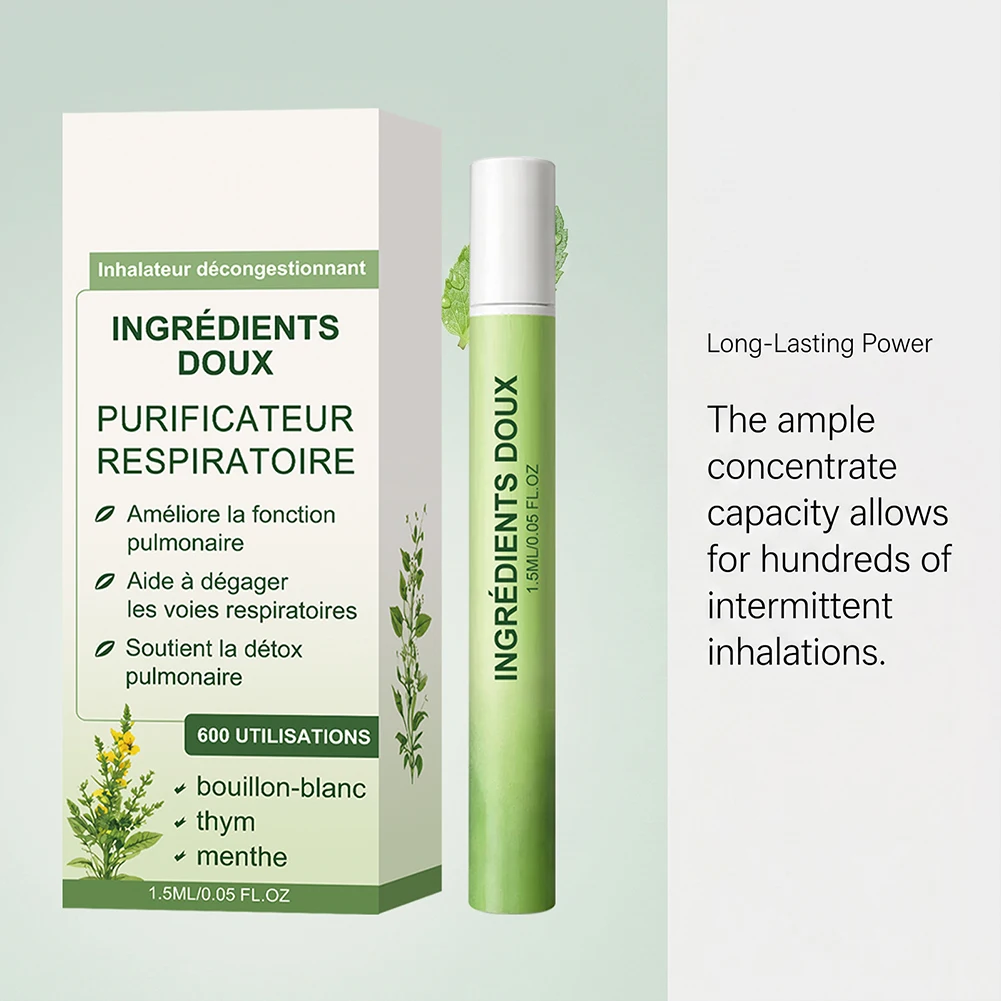 Natural Aromatherapy Stick Herbal Respiratory Support Breathing Stick Soothes Sinuses Enhances Deep Breathing Refreshing