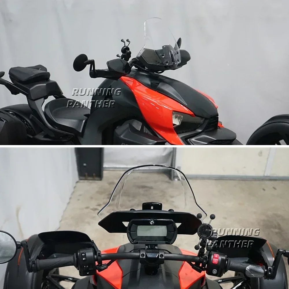 For Can-Am Ryker 600 900 Sport Rally Edition 900 ACE 2019-2023 Motorcycle Adjustable Windscreen Windshield Wind Screen Shield