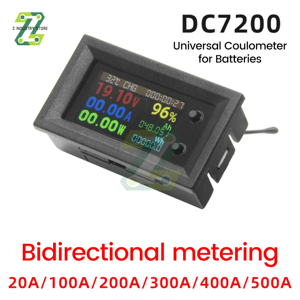 

9-in-1 Bi-Directional Coulometer Multi-Function Battery Tester Voltage Current Electric Quantity Meter DC7~200V 20-300A