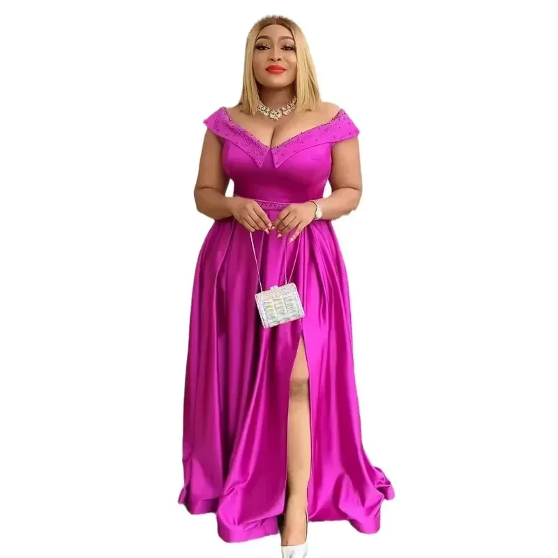 

2024 African Wedding Party Dresses for Women Dashiki Summer Fashion Sleeveless Plus Size Evening Long Maxi Dress Gowns Outfits