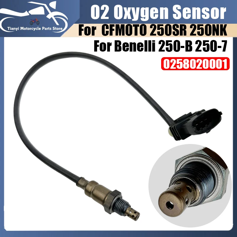 Oxygen Sensor O2 Lambda Sensor For CFMOTO 250SR 250NK Motorcycle EFI Exhaust Sensor For Benelli 250-B 250-7 0258020001