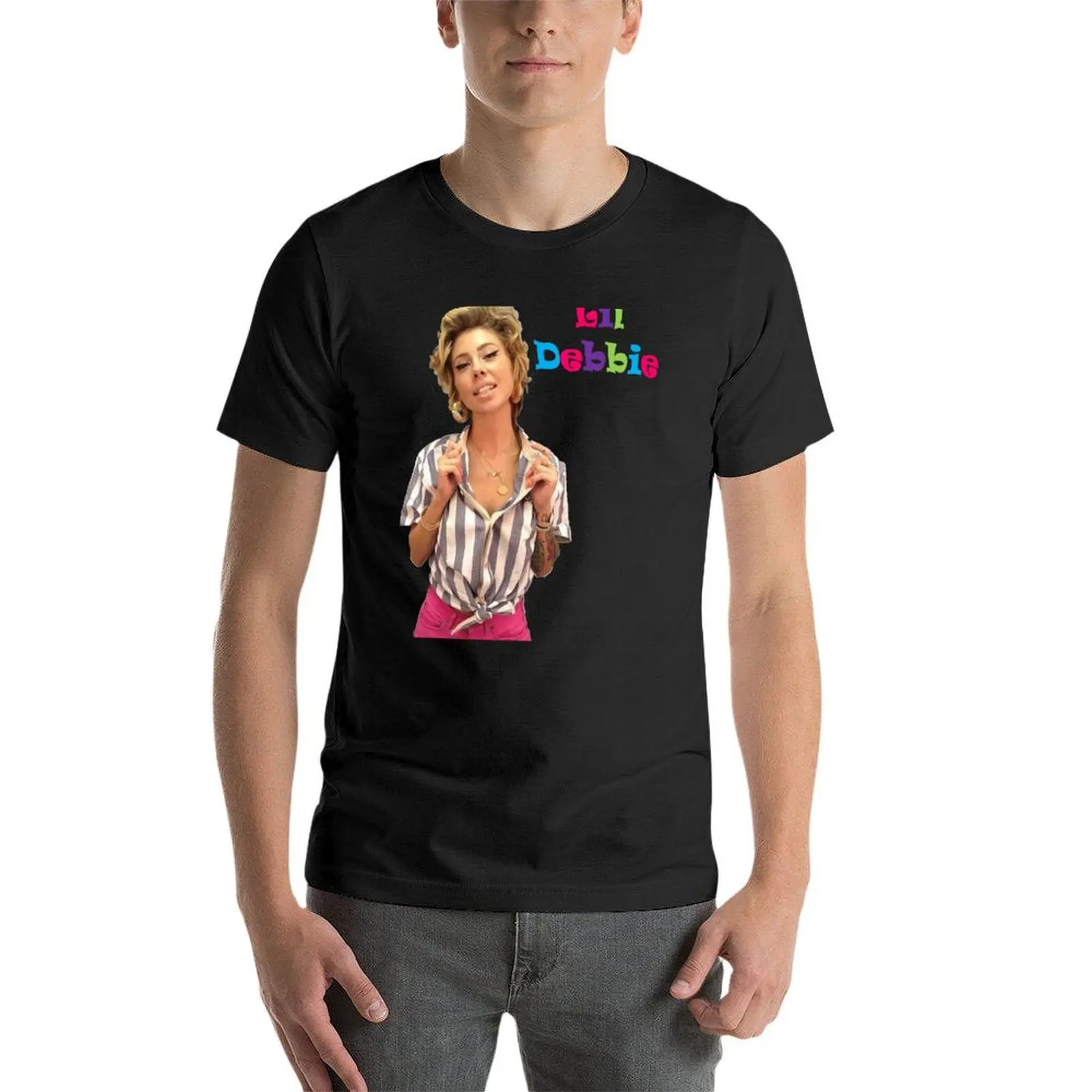 Lil Debbie-Camisetas pretas bonitas para homens, roupas vintage, camiseta pesada