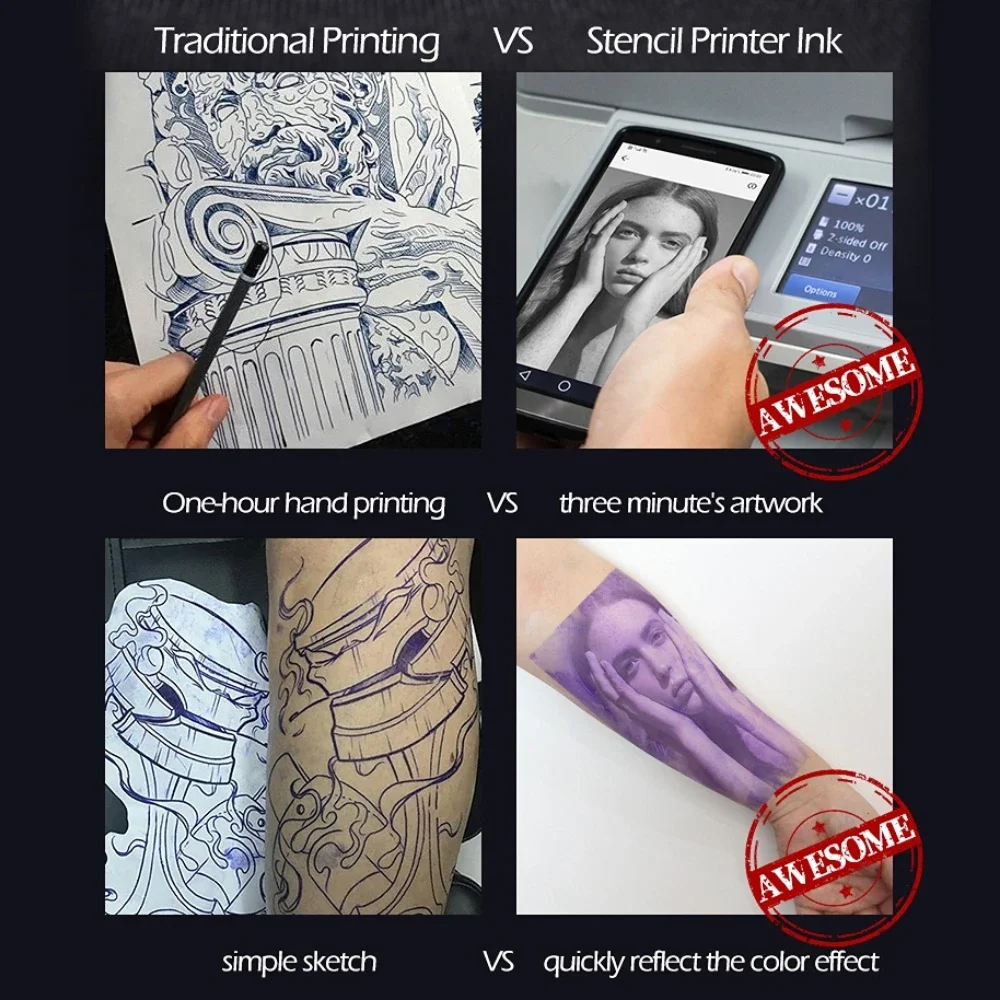 120ML Tattoo Stencil Print Ink Professional Technology Transfer Tracing Paper Inkjet Transfer Machines Dedicated Ink Accessories